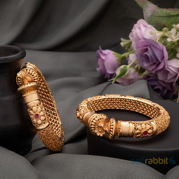 Sellrabbit Gold Plated Openable Kada. SKU-AB-10005