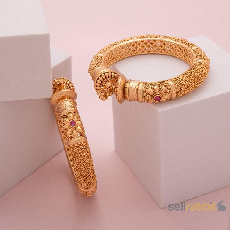 Sellrabbit Gold Plated Openable Kada. SKU-AB-10005