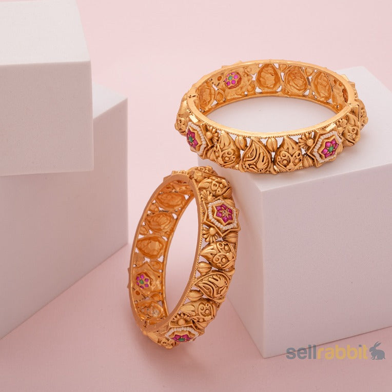 Sellrabbit Gold Plated Openable Kada. SKU-AB-10009