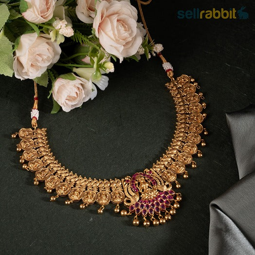 Sellrabbit Gold Plated Temple Necklace Set. SKU-AB-10011