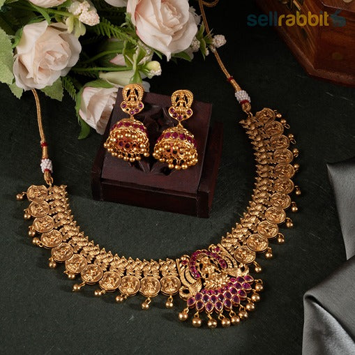Sellrabbit Gold Plated Temple Necklace Set. SKU-AB-10011