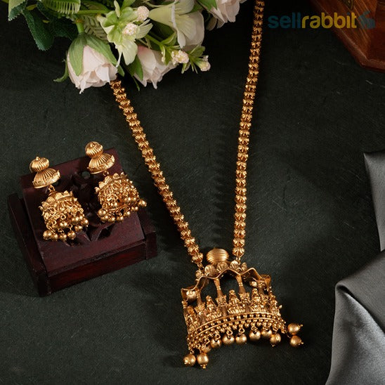 Sellrabbit Gold Temple Pendant Set. SKU-AB-10012