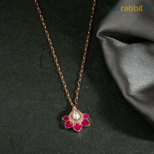 Sellrabbit Ruby Pendant Set. SKU-KS-10023