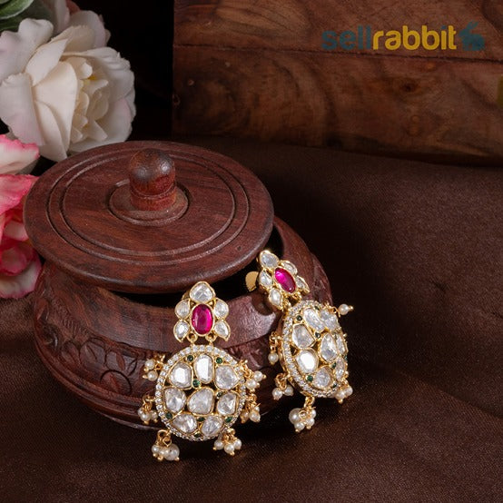 Sellrabbit Choker Kundan Moti Set With a pair of earrings. SKU-MP-10037