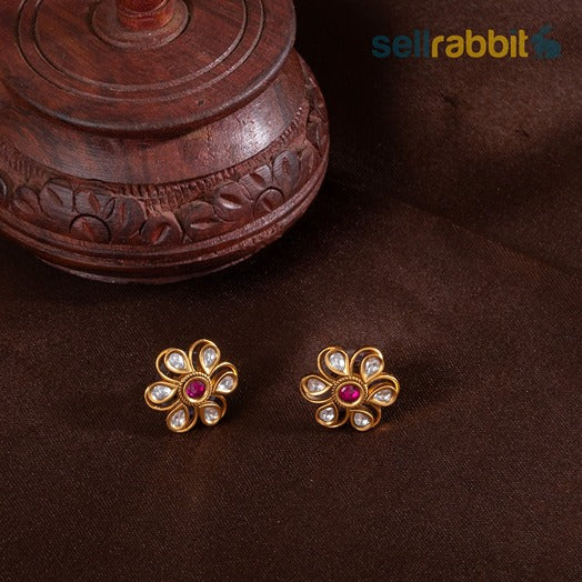 Sellrabbit Gold Plated Kundan Set. SKU-KS-10046