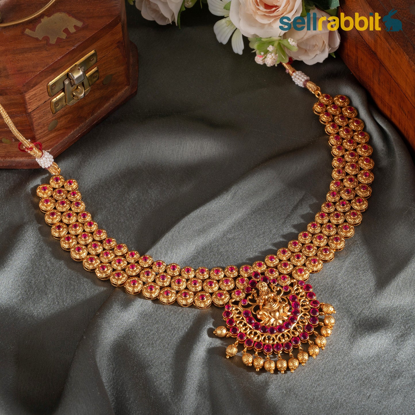 Sellrabbit Gold Plated Temple Necklace Set. SKU-AB-10070