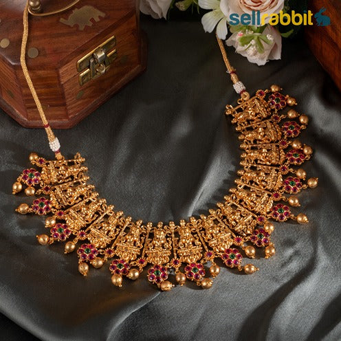 Sellrabbit Gold Plated Temple Necklace Set. SKU-AB-10071