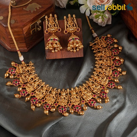 Sellrabbit Gold Plated Temple Necklace Set. SKU-AB-10071