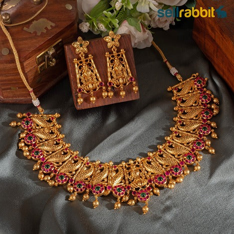 Sellrabbit Gold Plated Temple Necklace Set. SKU-AB-10078