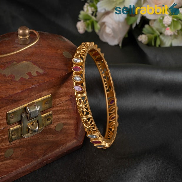 Sellrabbit Gold Plated Bangles. SKU-AB-10094