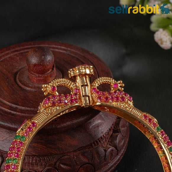 SellRabbit's Gold-Plated Openable Kada. SKU-AB-10107