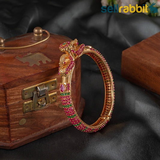 SellRabbit's Gold-Plated Openable Kada. SKU-AB-10107