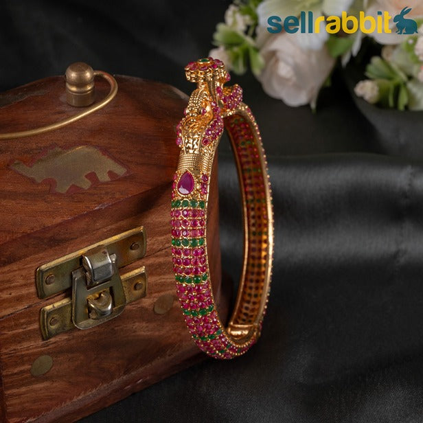 SellRabbit's Gold-Plated Openable Kada. SKU-AB-10107