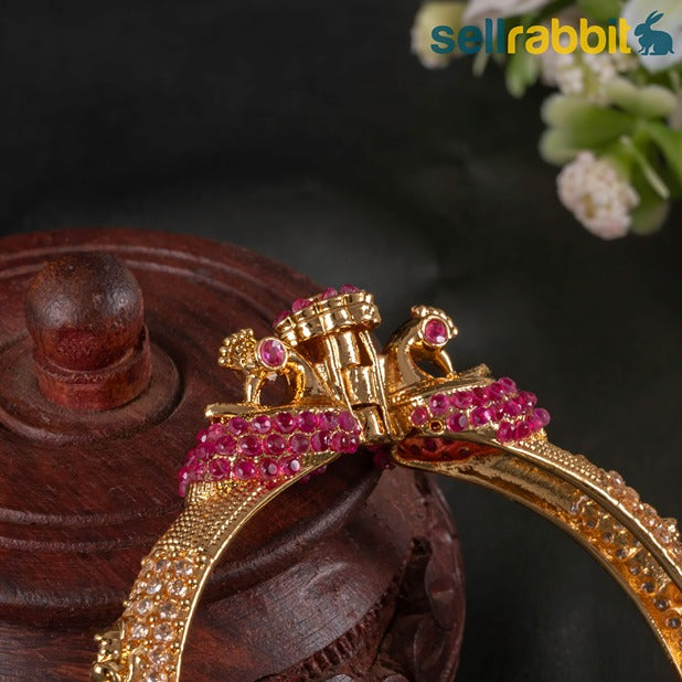 SellRabbit's Gold-Plated Openable Kada. SKU-AB-10107