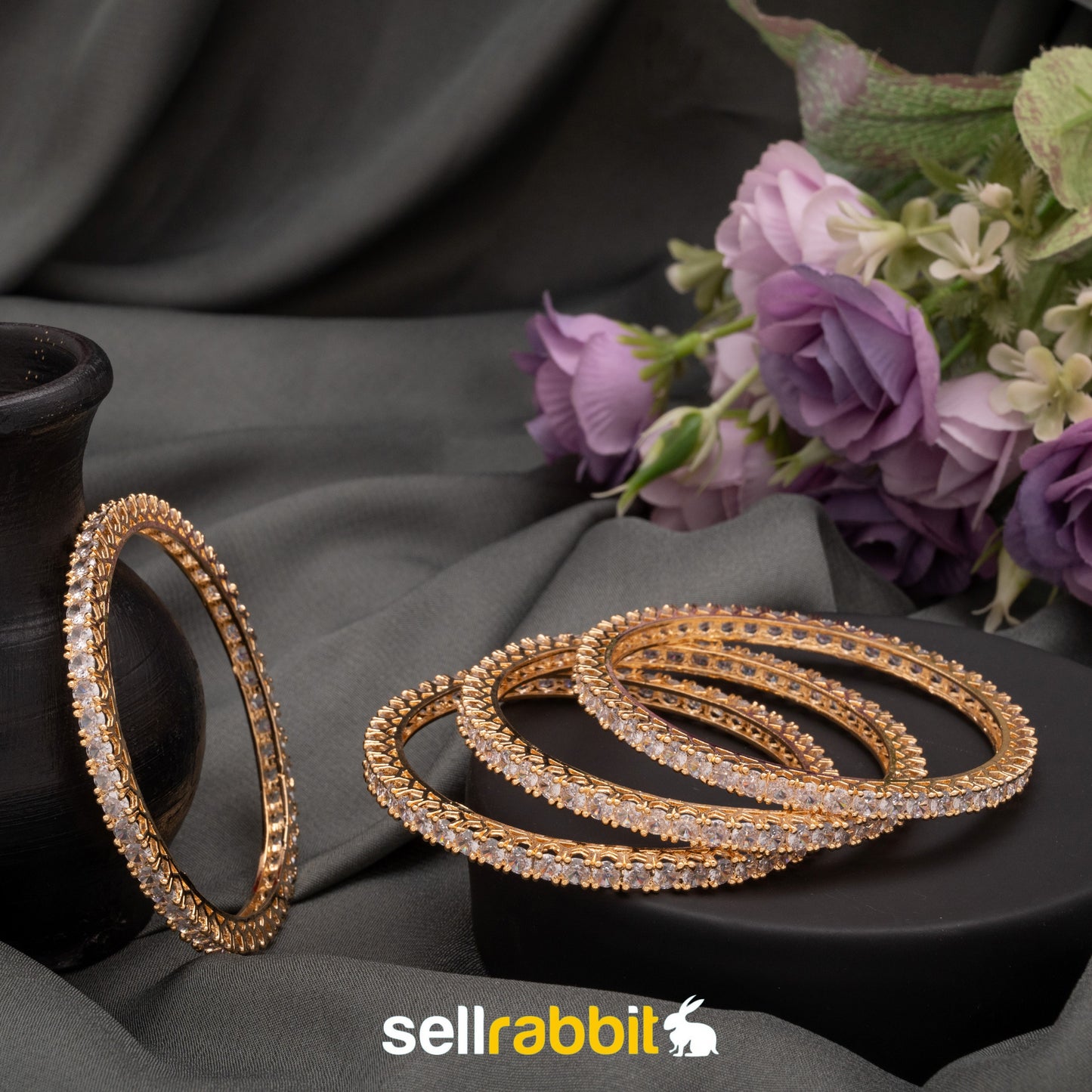 Sellrabbit American Diamond Bangles. SKU-AB-7039