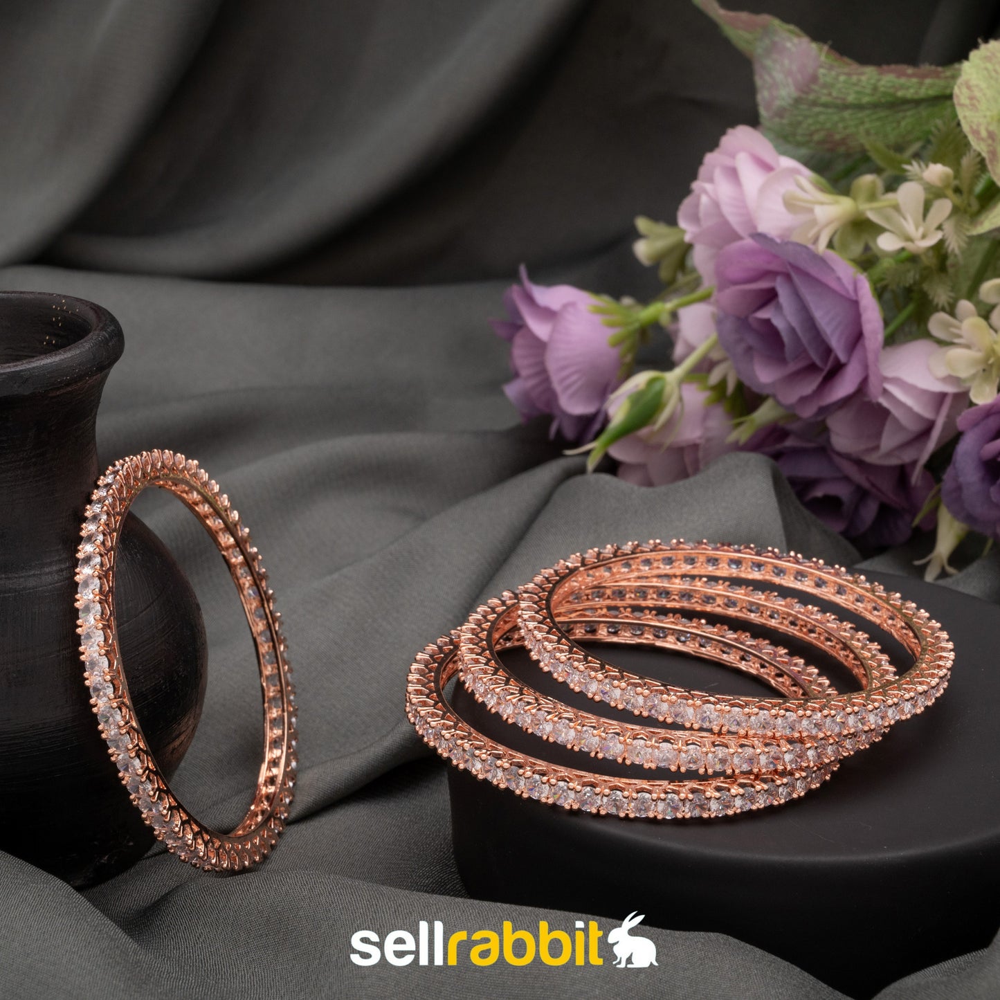 Sellrabbit American Diamond Bangles. SKU-AB-7039