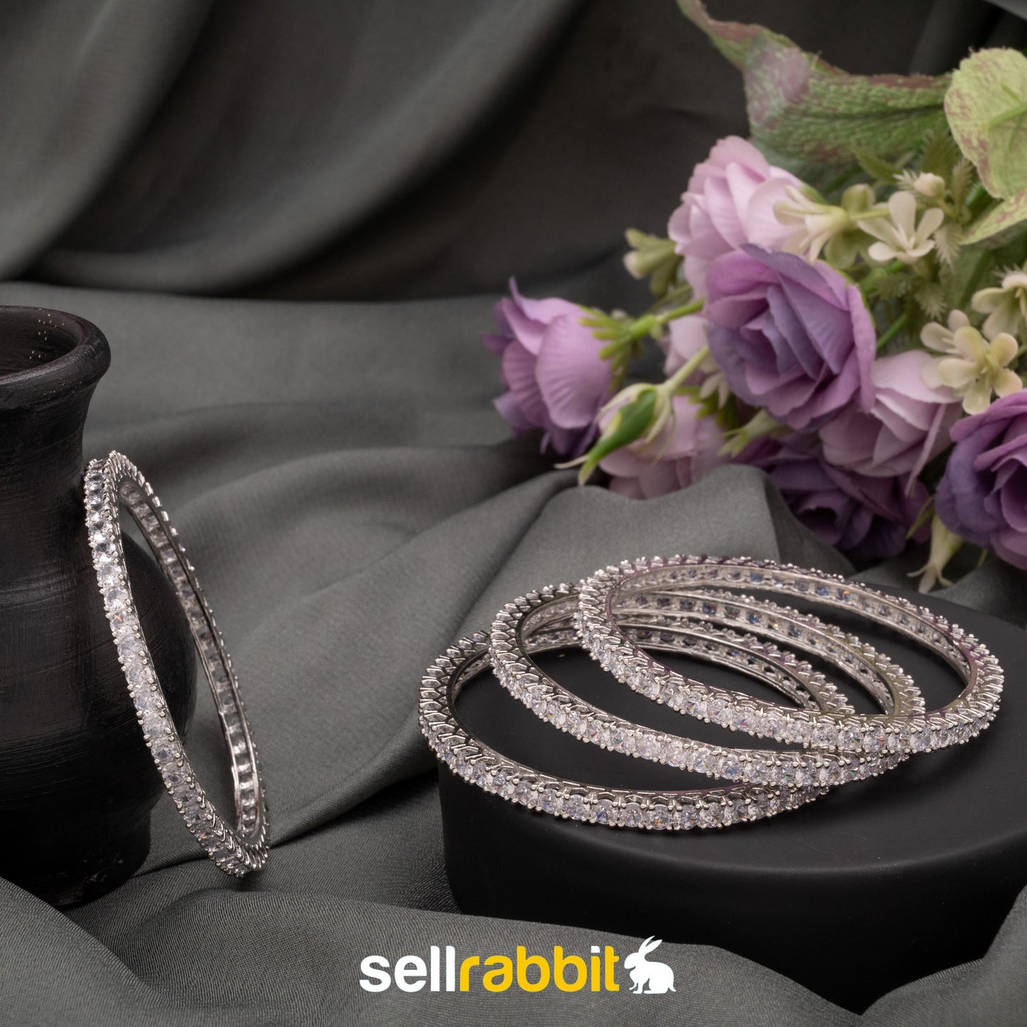 Sellrabbit American Diamond Bangles. SKU-AB-7039