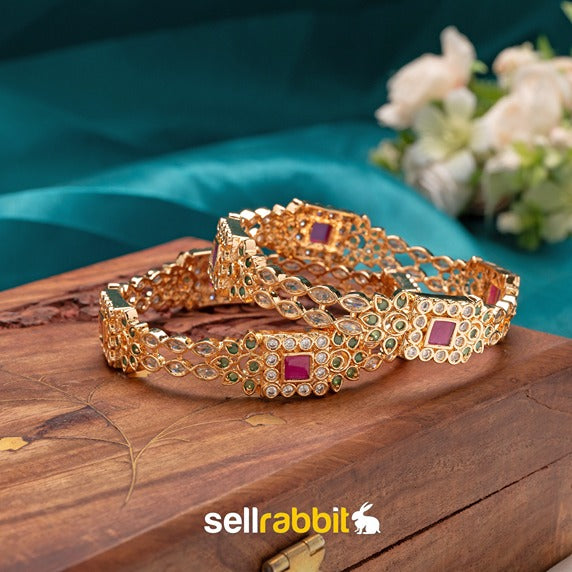 Sellrabbit AD Ruby Bangles/Kada. SKU-AB-8179