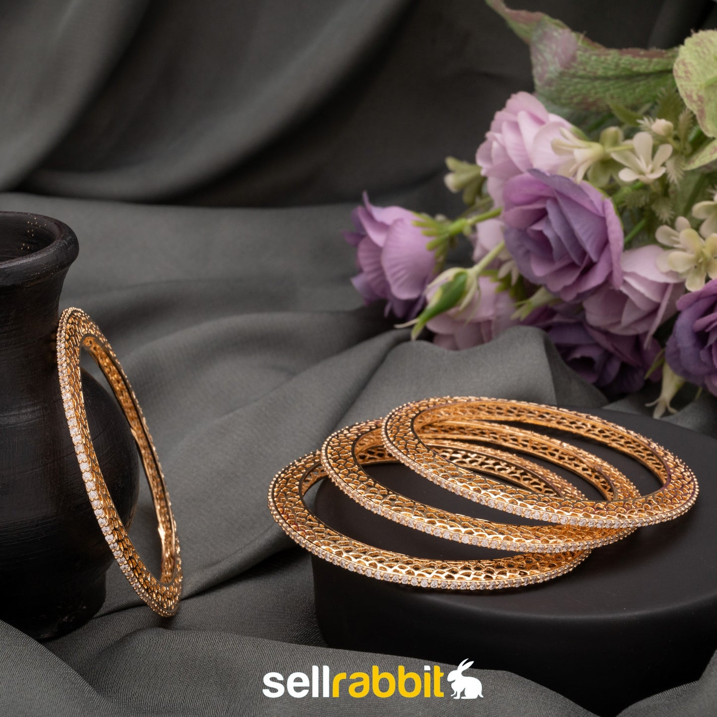 Sellrabbit American Diamond Bangles. SKU-AB-8240