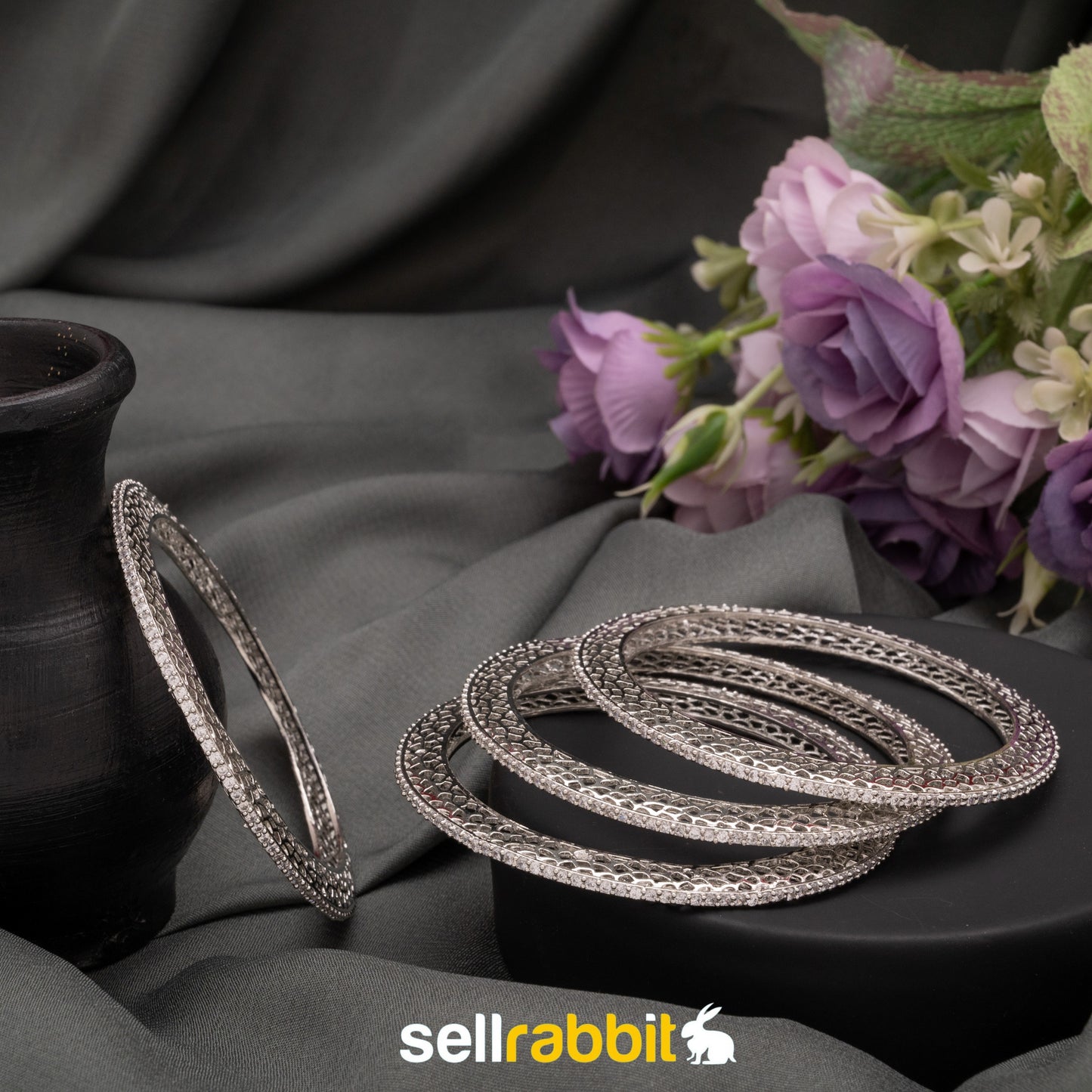 Sellrabbit American Diamond Bangles. SKU-AB-8240