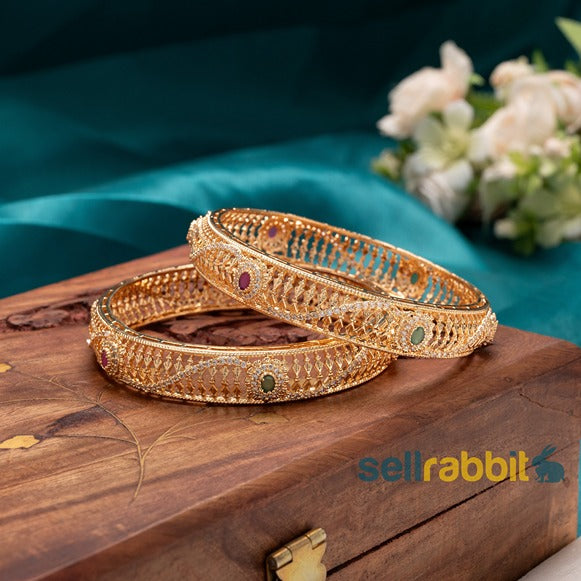 Sellrabbit AD Ruby Bangles/Kada. SKU-AB-8395